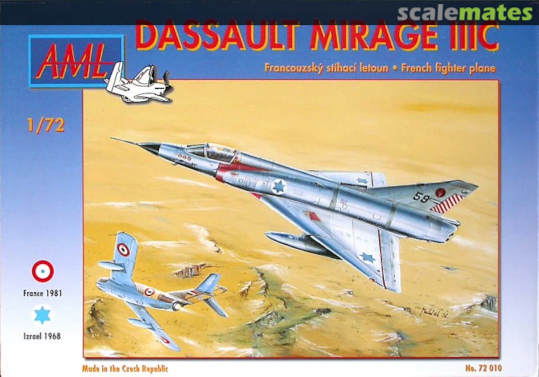 Boxart Dassault Mirage IIIC 72 010 AML Boxart Dassault Mirage IIIC 72 010 AML