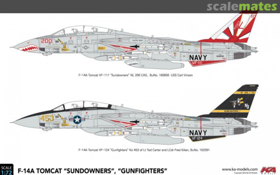 Boxart F-14A Tomcat "Sundowners" KP-72003A KA Models Boxart F-14A Tomcat "Sundowners" KP-72003A KA Models