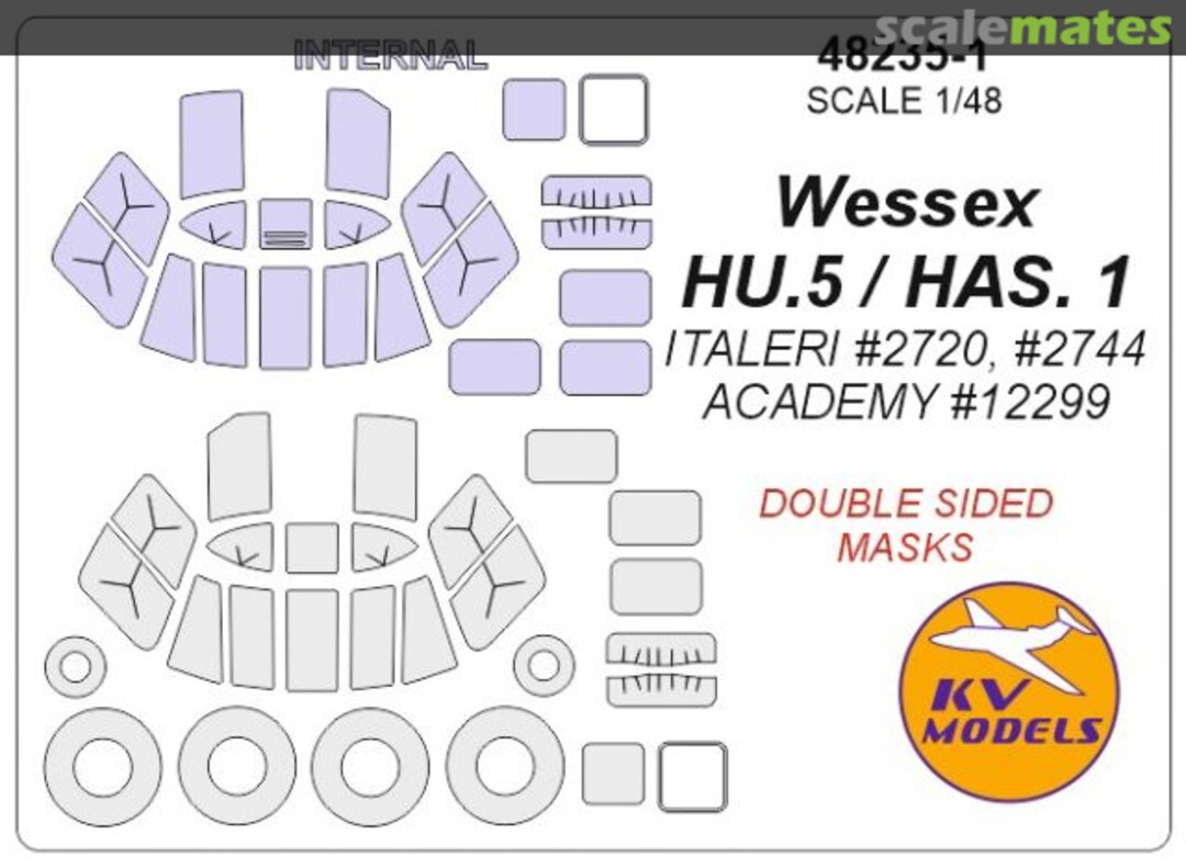 Boxart Painting double-sided masks for Wessex HU.5/HAS.1 + masks for disks and wheels 48235-1 KV Models Boxart Painting double-sided masks for Wessex HU.5/HAS.1 + masks for disks and wheels 48235-1 KV Models