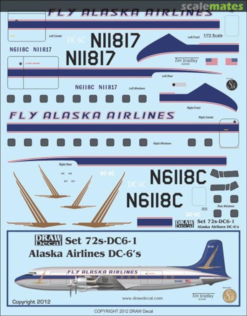 Boxart Douglas DC-6 72-DC6-1 Draw Decal Boxart Douglas DC-6 72-DC6-1 Draw Decal