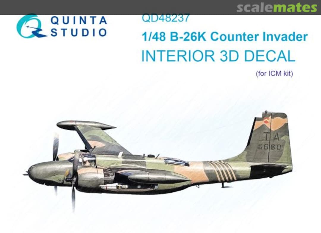 Boxart B-26K Counter Invader interior 3D decals QD48237 Quinta Studio Boxart B-26K Counter Invader interior 3D decals QD48237 Quinta Studio