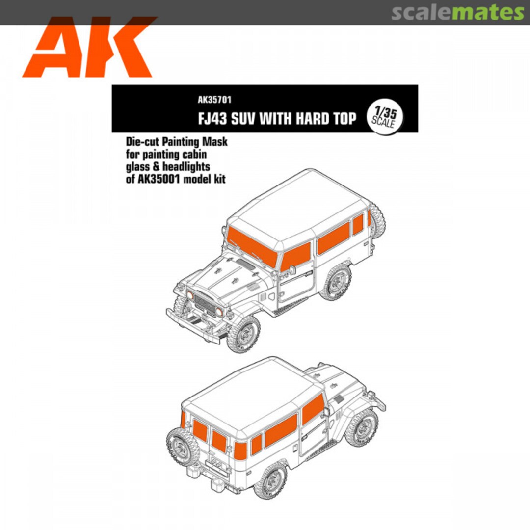 Boxart FJ43 SUV with Hard Top masks AK35701 AK Interactive Boxart FJ43 SUV with Hard Top masks AK35701 AK Interactive
