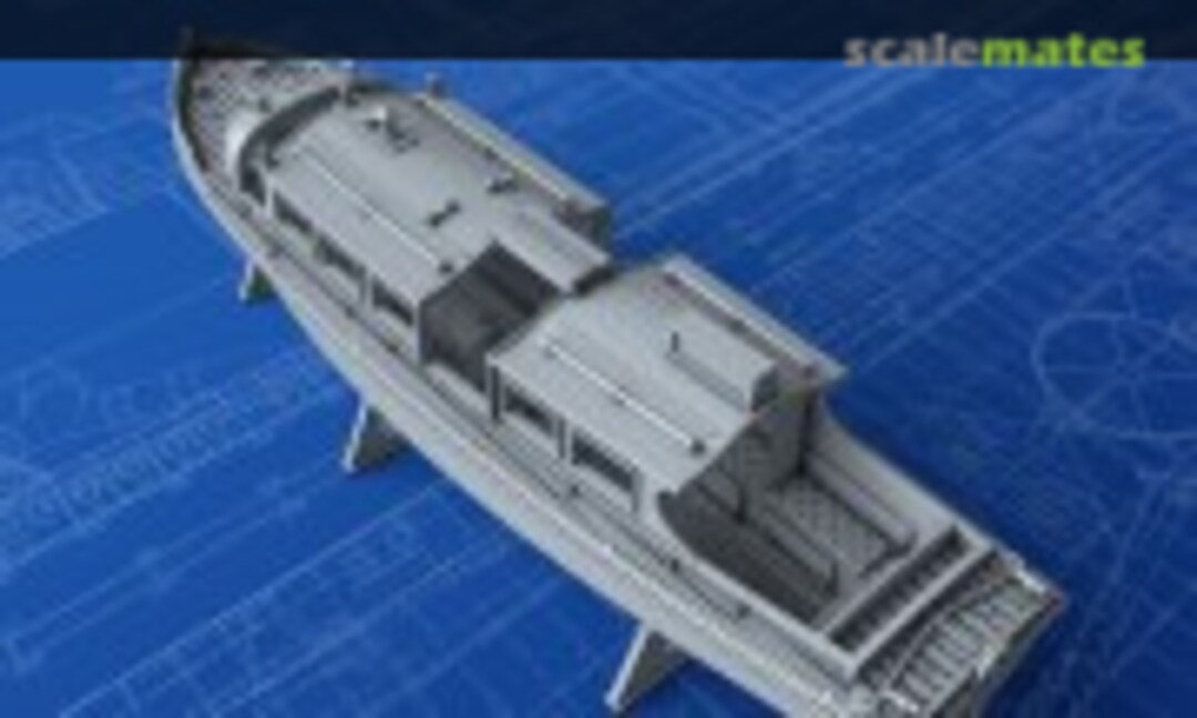 1:350 Royal Navy 35ft Admirals Barge (motor boat) (Micro Master MM1676P) MM1676P