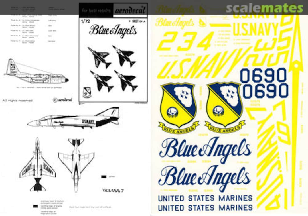 Boxart US Navy Blue Angels: F-4J Phantom II & KC-130F Hercules 04A Aerodecal Boxart US Navy Blue Angels: F-4J Phantom II & KC-130F Hercules 04A Aerodecal