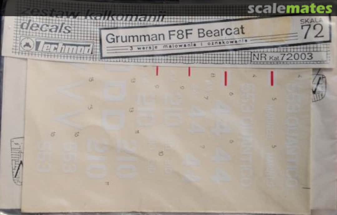 Boxart Grumman F8F Bearcat 72003 Techmod Boxart Grumman F8F Bearcat 72003 Techmod