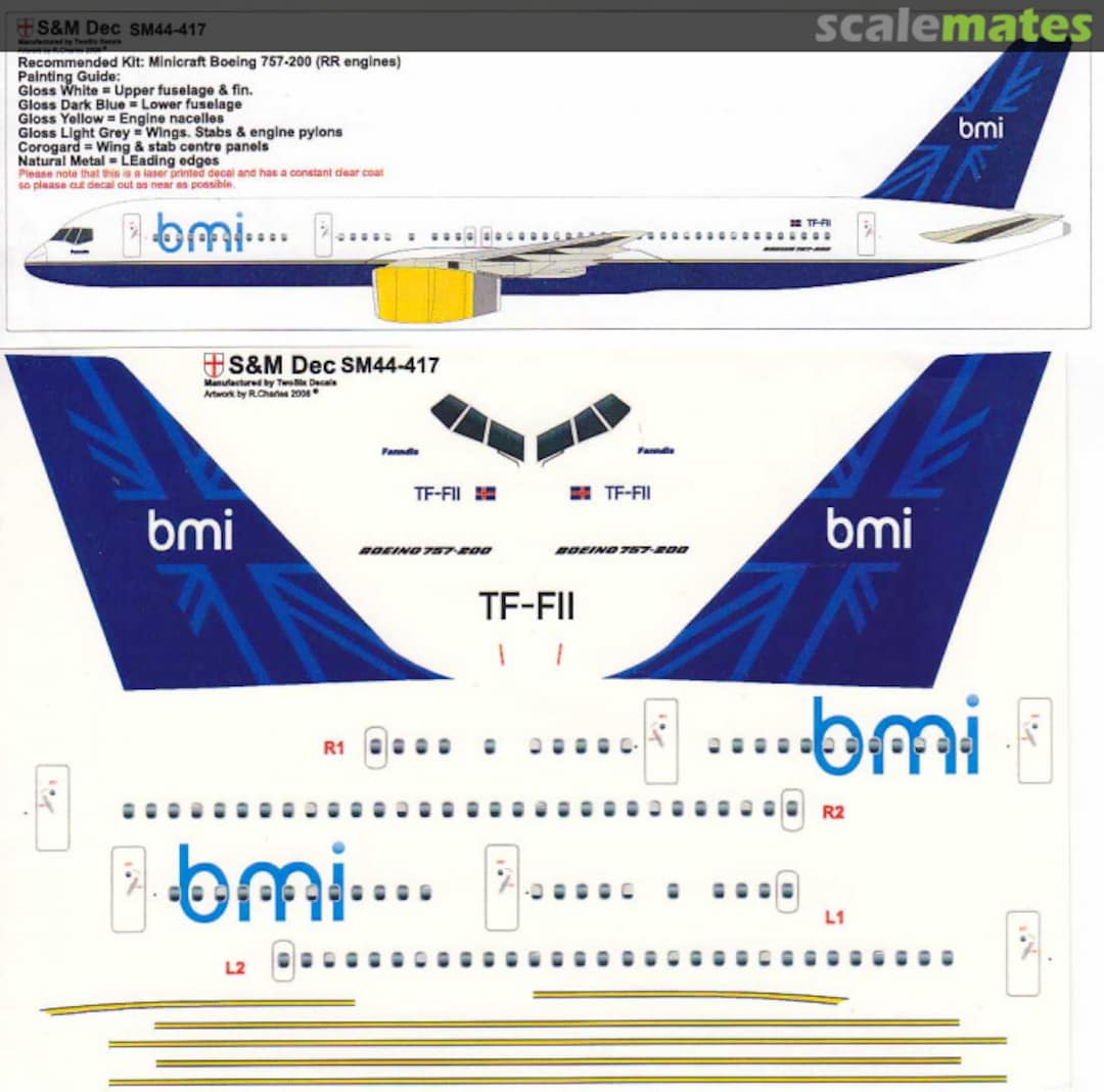 Boxart BMI Boeing 757-200 SM44-417 S&M Dec Boxart BMI Boeing 757-200 SM44-417 S&M Dec