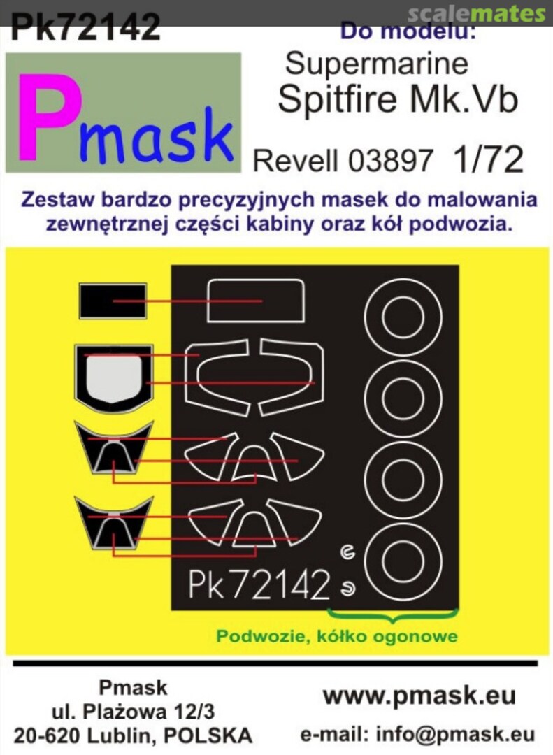 Boxart Supermarine Spitfire Mk.Vb PK72142 Pmask Boxart Supermarine Spitfire Mk.Vb PK72142 Pmask