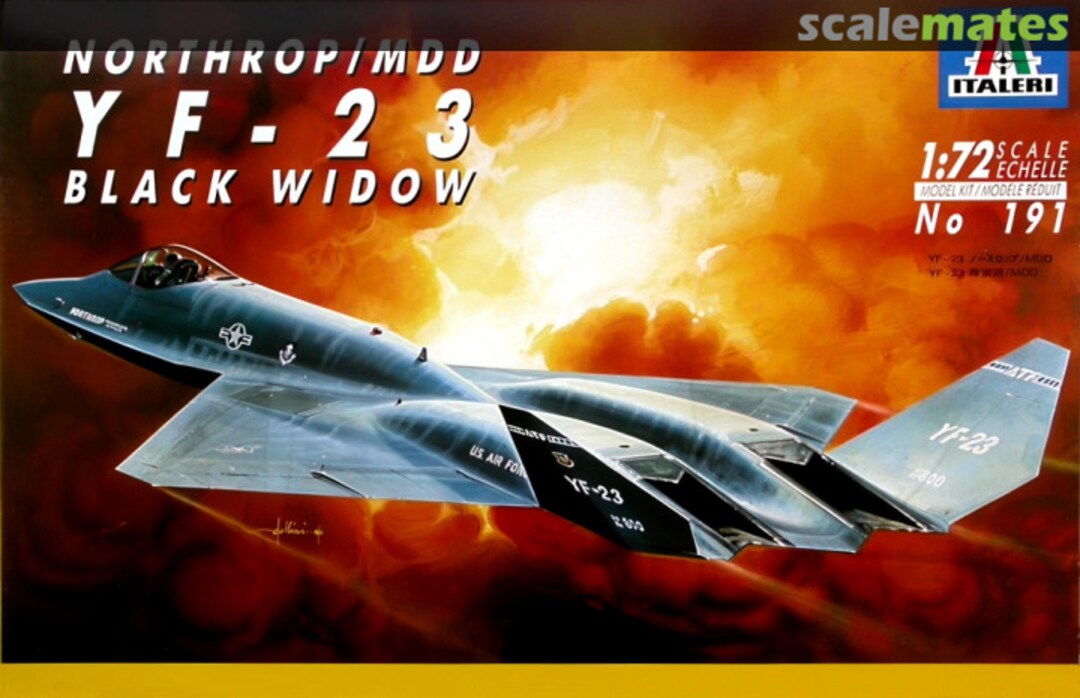 Boxart Northrop/MDD YF-23 Black Widow 191 Italeri Boxart Northrop/MDD YF-23 Black Widow 191 Italeri