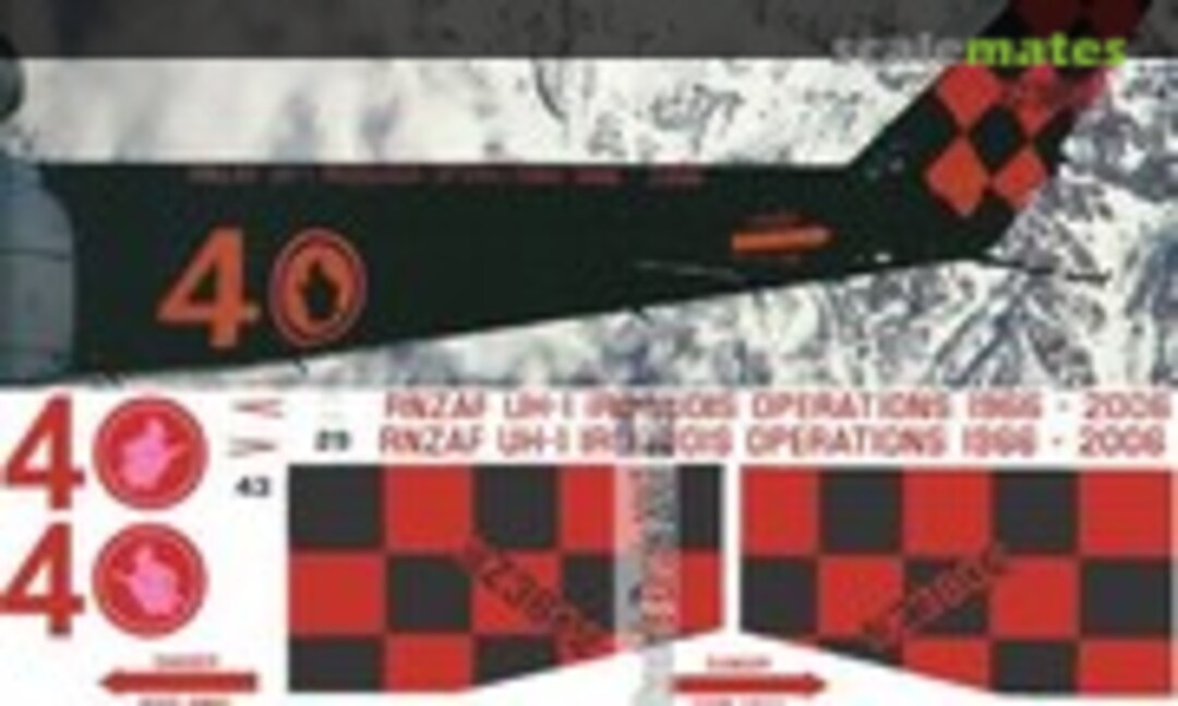 1:35 RNZAF UH-1D/H Iroquois 40th Anniversary tail markings (Oldmodels Decals OMD0353) OMD0353