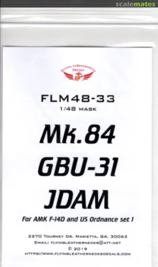 Boxart Mk.84 GBU-31 JDAM FLM48-33 Flying Leathernecks Boxart Mk.84 GBU-31 JDAM FLM48-33 Flying Leathernecks