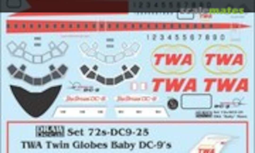 1:72 McDonnell Douglas DC-9 (Draw Decal 72-DC9-25) 72-DC9-25