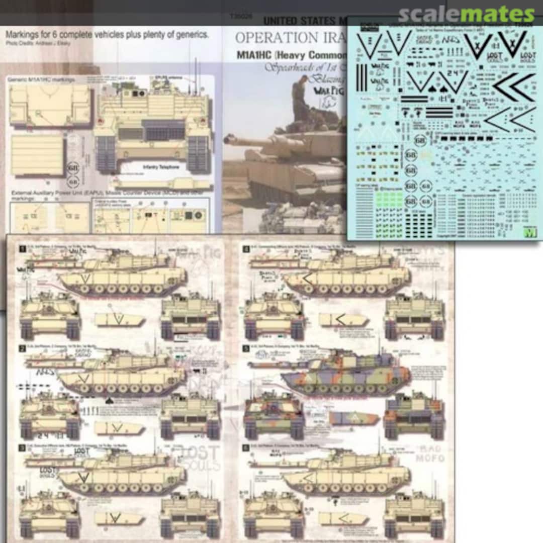 Boxart USMC M1A1HC Abrams in "Operation Iraqi Freedom" (Pt 3) T35026 Echelon Fine Details Boxart USMC M1A1HC Abrams in "Operation Iraqi Freedom" (Pt 3) T35026 Echelon Fine Details