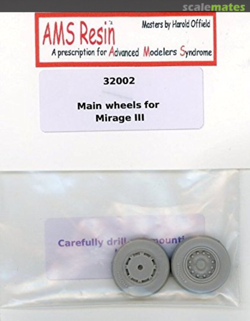 Boxart Mirage III Wheels 32002 AMS Resin Boxart Mirage III Wheels 32002 AMS Resin