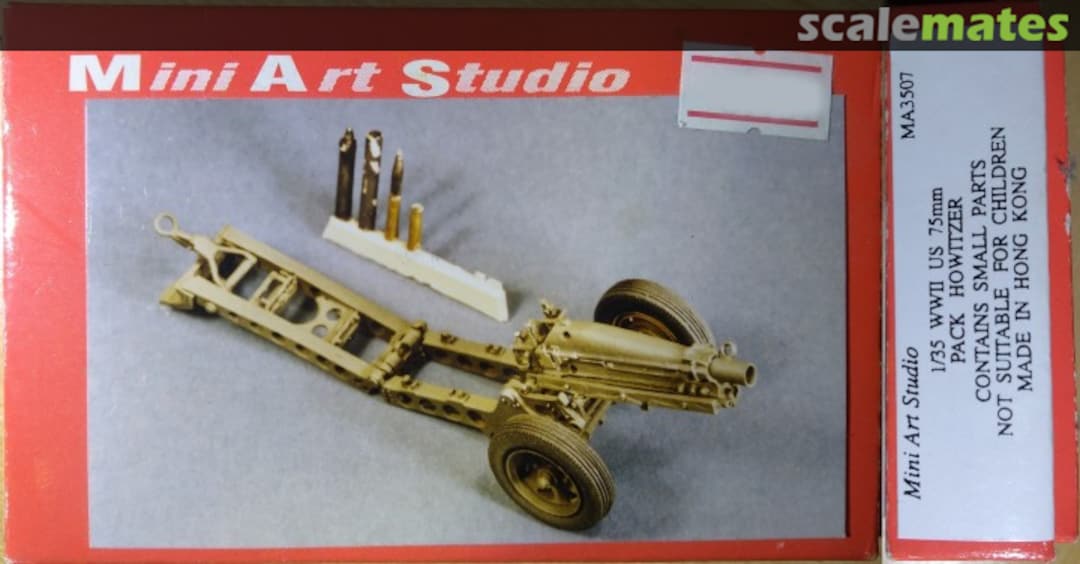 Boxart WWII US 75 mm PACK howitzer MA3507 Mini Art Studio Boxart WWII US 75 mm PACK howitzer MA3507 Mini Art Studio
