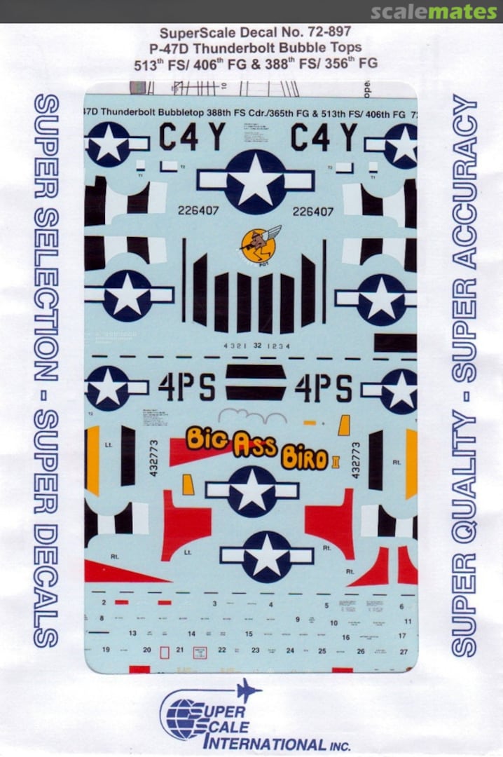 Boxart P-47D Thunderbolt Bubble Top 72-897 SuperScale International