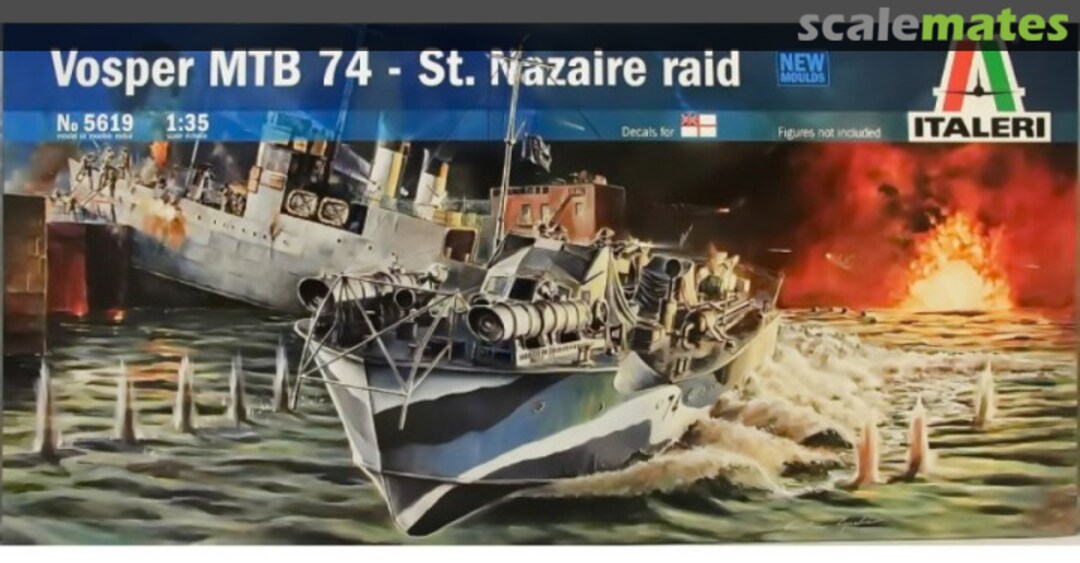 Boxart Vosper MTB 74 - St. Nazaire raid 5619 Italeri Boxart Vosper MTB 74 - St. Nazaire raid 5619 Italeri