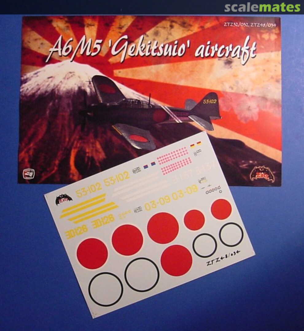Contents A6M5 'Gekitsuio' Aircraft ZTZ48/034 Zotz Decals Contents A6M5 'Gekitsuio' Aircraft ZTZ48/034 Zotz Decals