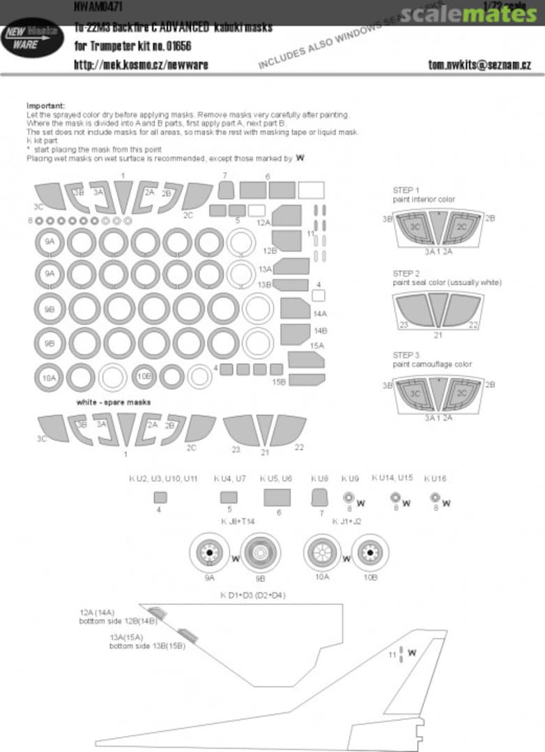 Boxart Tu-22M3 Backfire C ADVANCED kabuki masks NWAM0471 New Ware Boxart Tu-22M3 Backfire C ADVANCED kabuki masks NWAM0471 New Ware