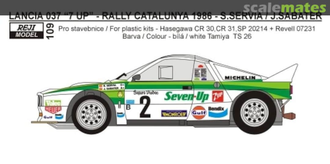Boxart Lancia Rally 037 Seven Up 109 REJI Model Boxart Lancia Rally 037 Seven Up 109 REJI Model