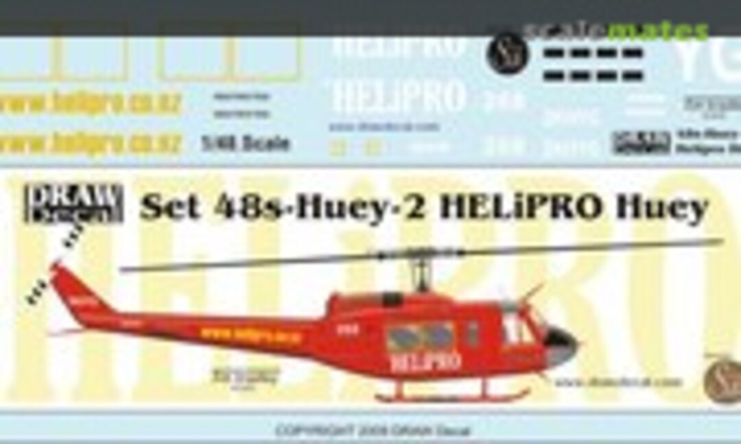 1:48 HELiPRO New Zealand UH-1H Huey (Draw Decal 48-Huey-2) 48-Huey-2