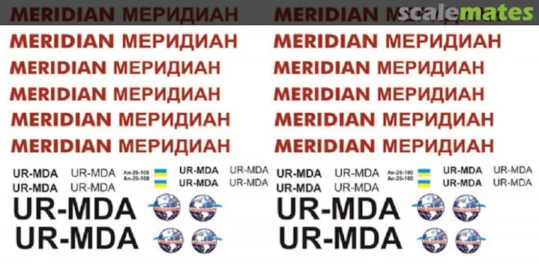 Boxart Antonov An-26-100 Meridian decal BSM720525 BSmodelle Boxart Antonov An-26-100 Meridian decal BSM720525 BSmodelle