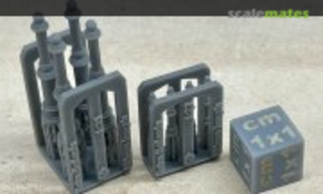 1:72 Retro bollards 800mm - 4 pieces (EMP3d 72120215) 72120215