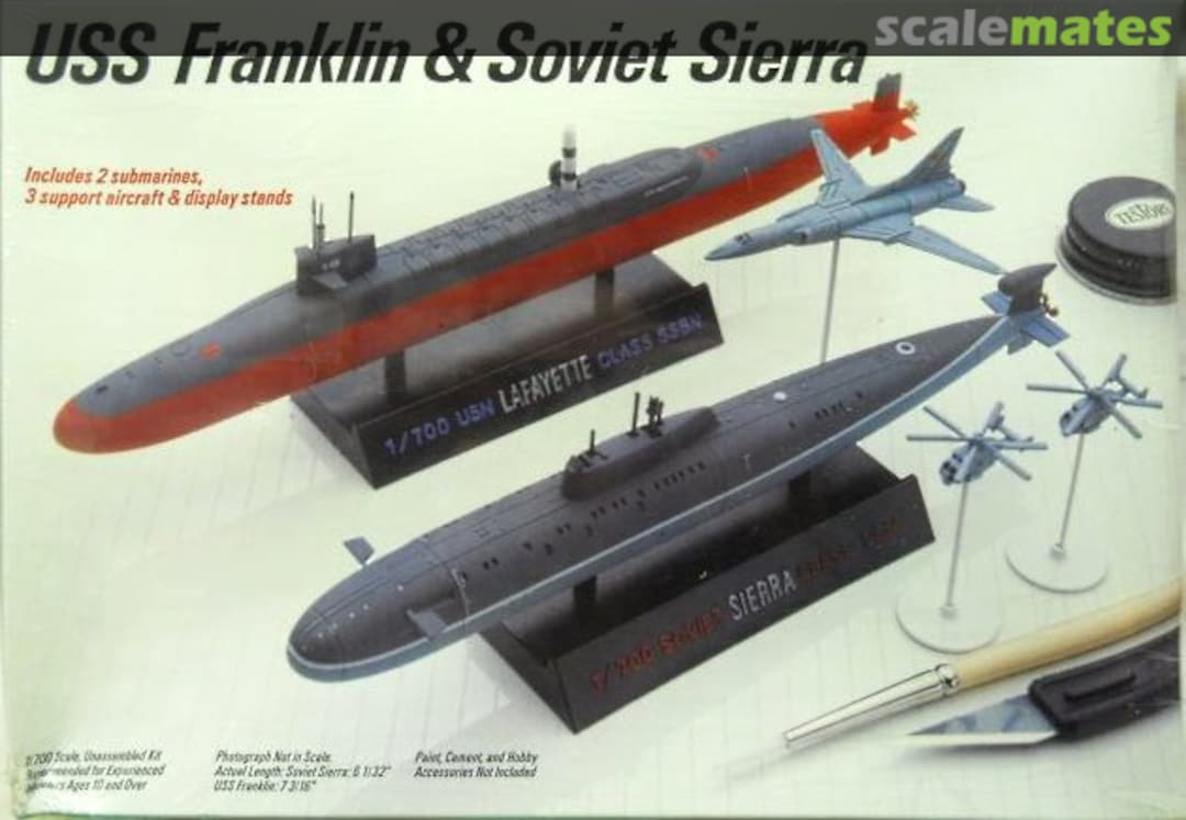 Boxart USS Franklin & Soviet Sierra 904 Testors Boxart USS Franklin & Soviet Sierra 904 Testors