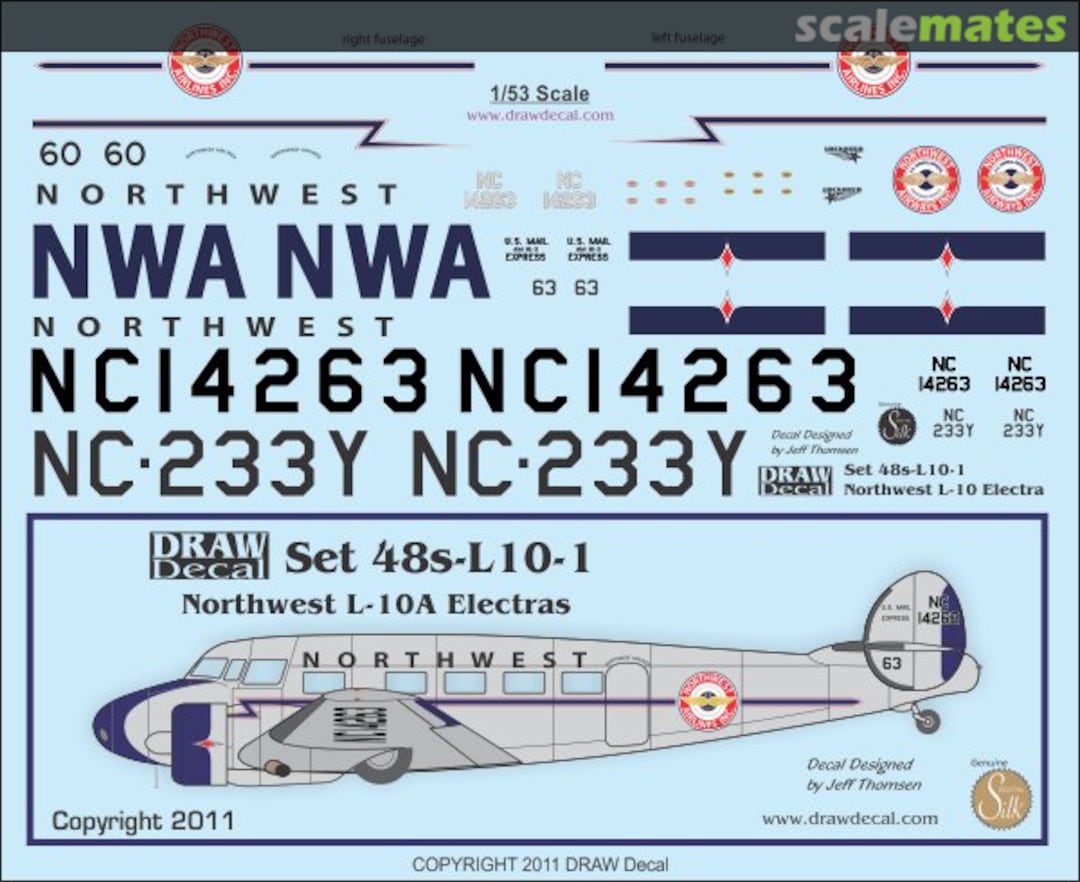 Boxart Northwest L-10 Electra 48-L10-1 Draw Decal Boxart Northwest L-10 Electra 48-L10-1 Draw Decal