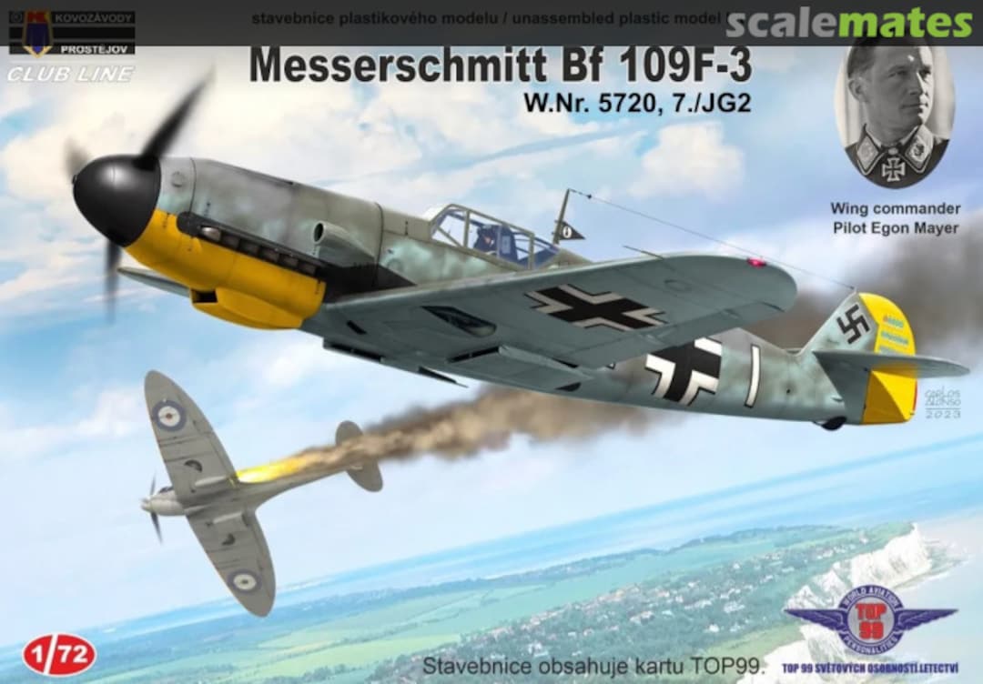 Boxart Messerschmitt Bf 109F-3 CLK 0008 Kovozávody Prostějov