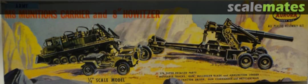 Boxart M8 Munitions Carrier and 8" Howitzer 310 Playcraft Aurora Boxart M8 Munitions Carrier and 8" Howitzer 310 Playcraft Aurora