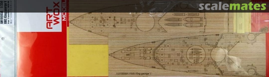 Boxart Wood Deck Seal, Deck Masking Sheet for HMS Battleship King George V AM10005A ArtwoxModel Boxart Wood Deck Seal, Deck Masking Sheet for HMS Battleship King George V AM10005A ArtwoxModel