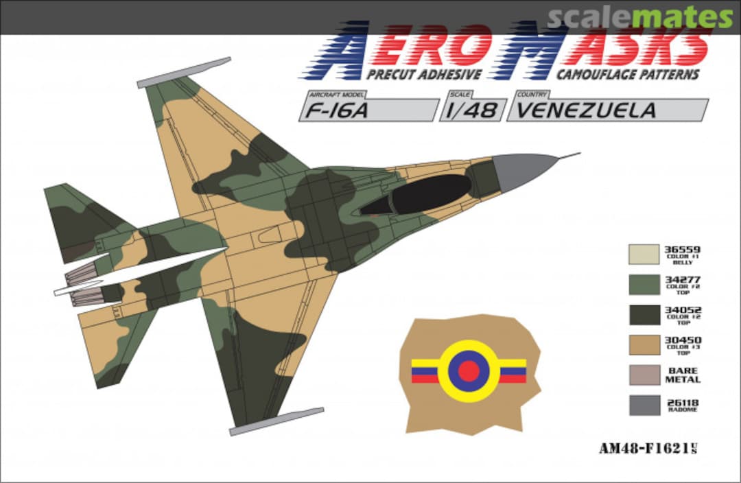 Boxart F-16A Venezuela AM48-F1621 AeroMasks Boxart F-16A Venezuela AM48-F1621 AeroMasks