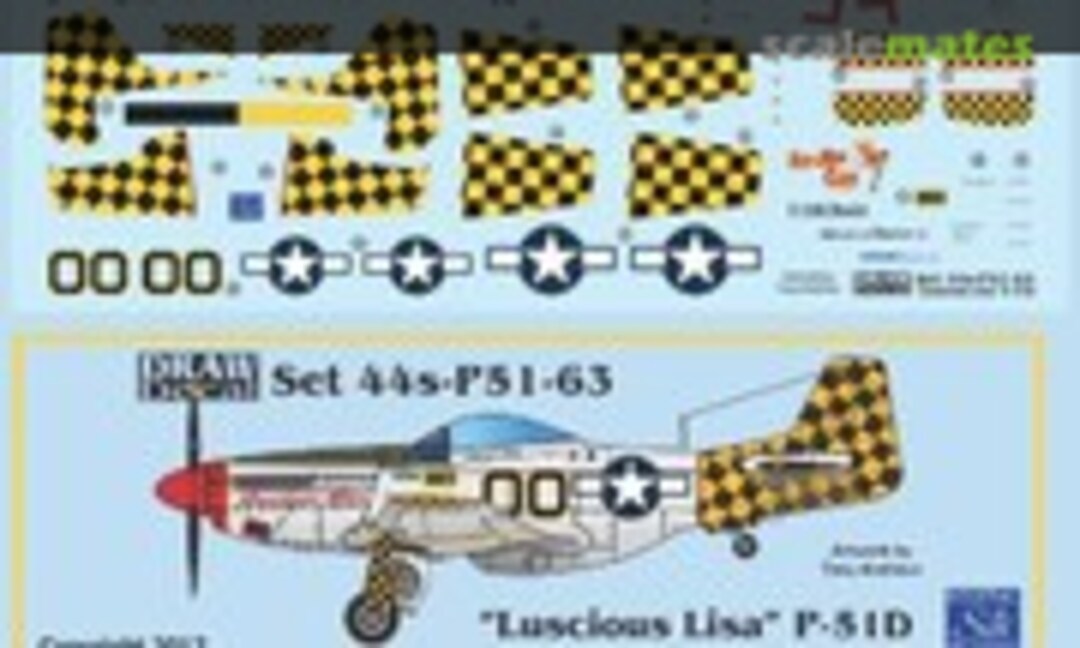 1:144 P-51D “Luscious Lisa” (Draw Decal 44-P51-63) 44-P51-63