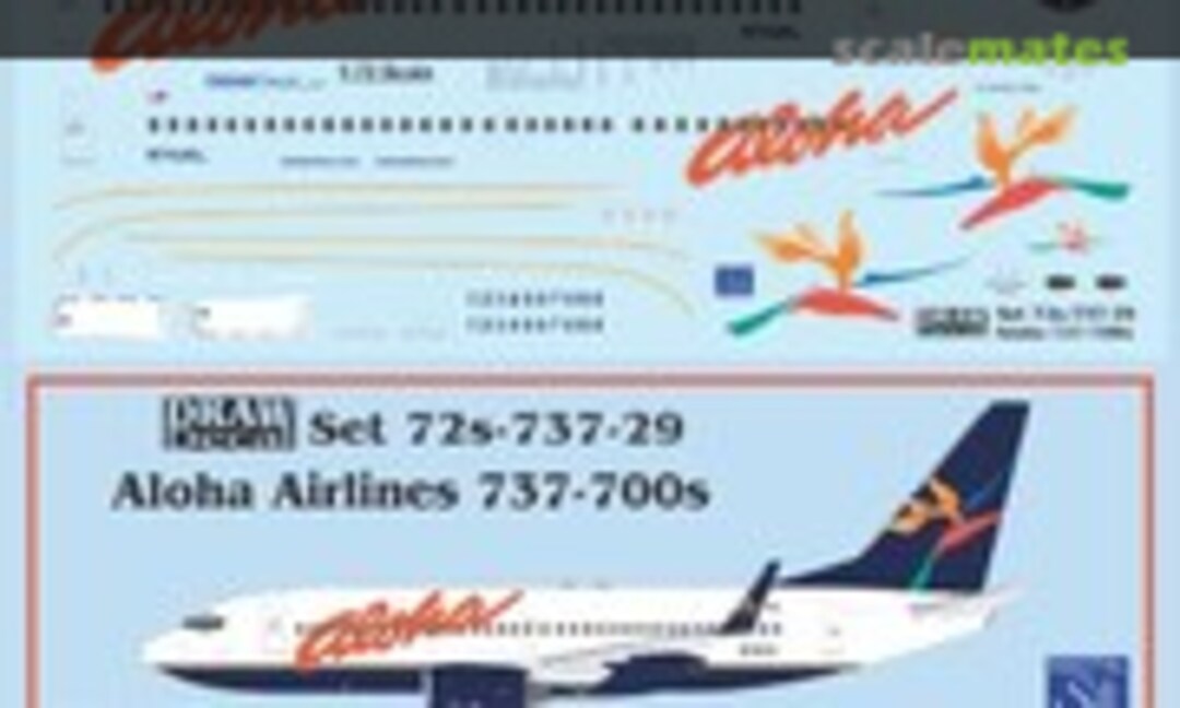 1:72 Aloha 737-700s (Draw Decal 72-737-29) 72-737-29