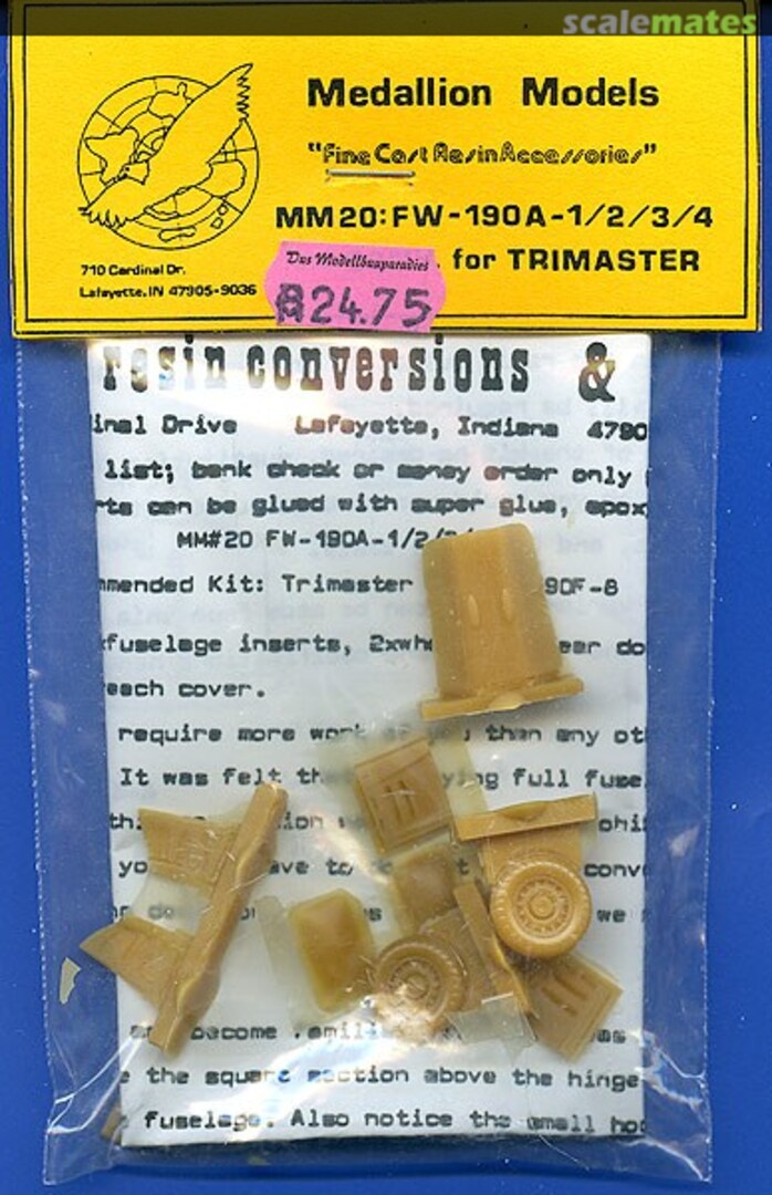 Boxart Fw-190A-1/2/3/4 for Trimaster MM20 Medallion Models Boxart Fw-190A-1/2/3/4 for Trimaster MM20 Medallion Models