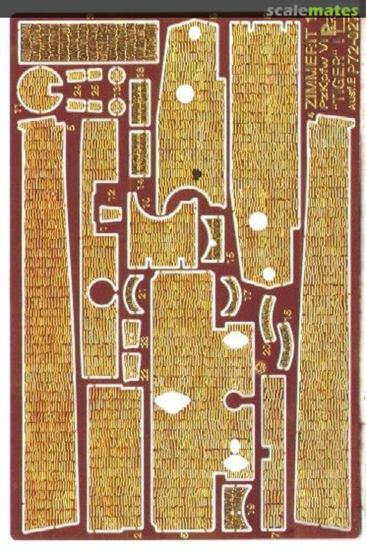 Boxart Pz.Kpfw. VI Tiger I Ausf.E - Zimmerit 1 P72-027 Part Boxart Pz.Kpfw. VI Tiger I Ausf.E - Zimmerit 1 P72-027 Part