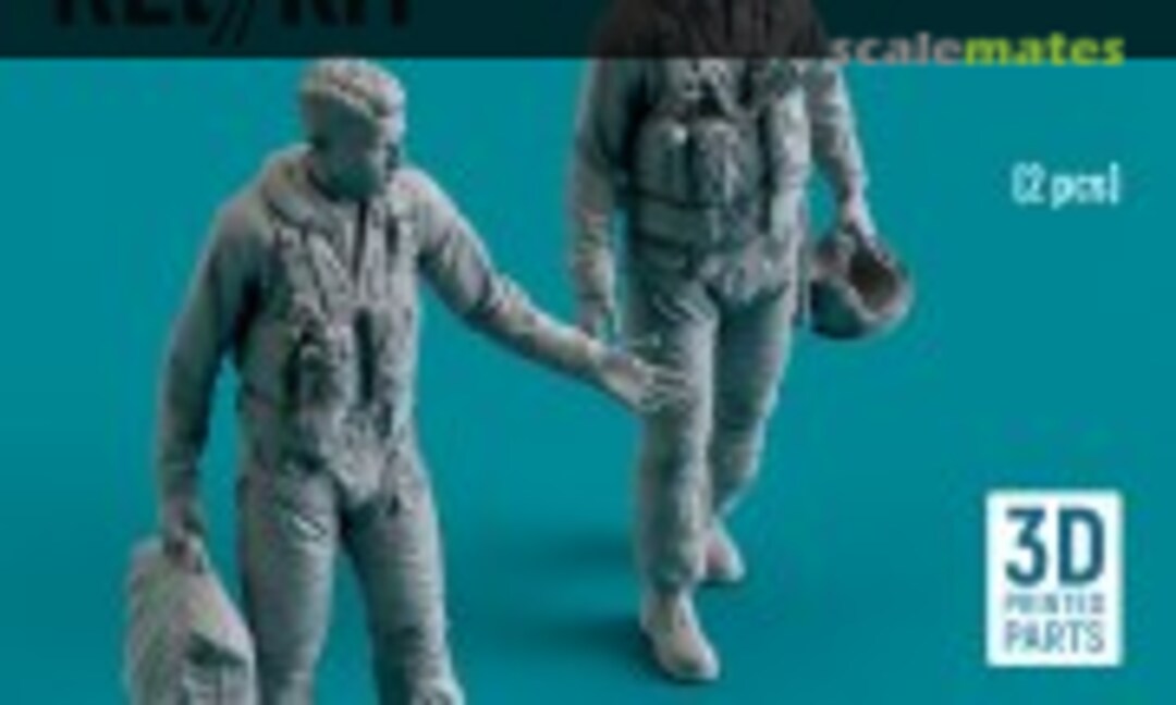 1:72 OV-10D+ Bronco male pilots (in a standing position - type 1) (2 pcs) (3D Printed) (ResKit RSF72-0031) RSF72-0031