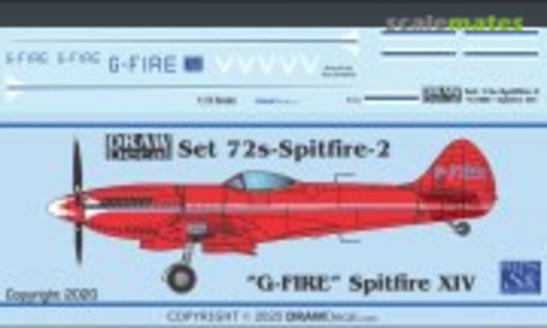 1:72 Supermarine Spitfire XIV - G-FIRE (Draw Decal 72-SPITFIRE-02) 72-SPITFIRE-02
