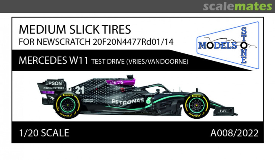 Boxart Pirelli Medium Slick Tires (2017-2021) A008/2021 Stone Models