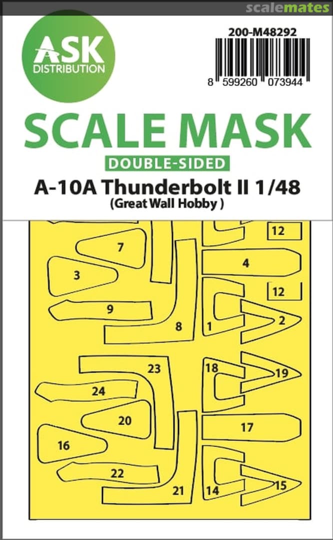 Boxart A-10A Thunderbolt II masks 200-M48292 ASK Boxart A-10A Thunderbolt II masks 200-M48292 ASK