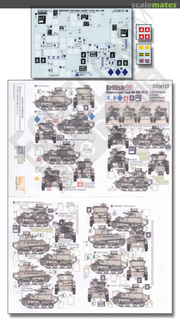 Boxart Vickers Light Tank Mk VIB (Pt 2) D356127 Echelon Fine Details Boxart Vickers Light Tank Mk VIB (Pt 2) D356127 Echelon Fine Details
