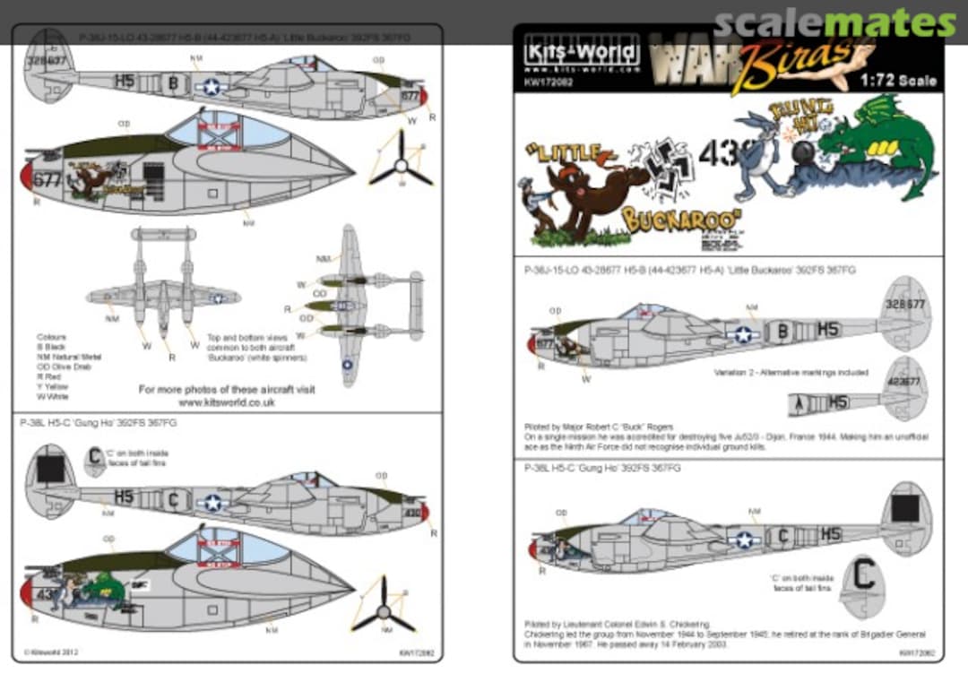 Boxart Lightning P-38J/L KW172082 Kits-World Boxart Lightning P-38J/L KW172082 Kits-World