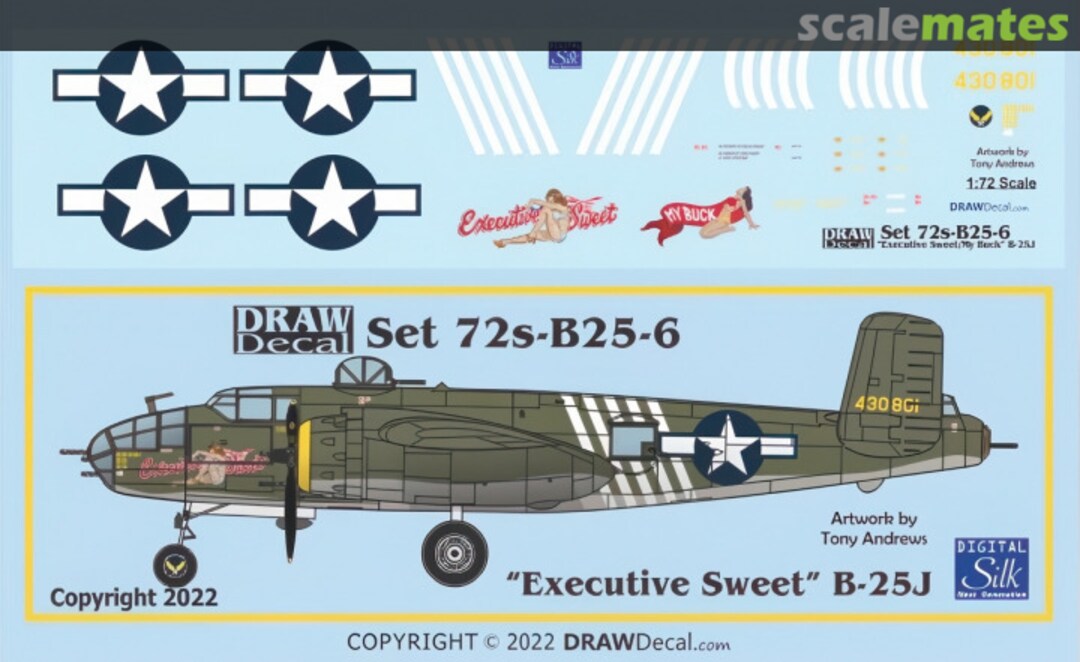 Boxart “Executive Sweet” B-25J 72-B25-06 Draw Decal Boxart “Executive Sweet” B-25J 72-B25-06 Draw Decal
