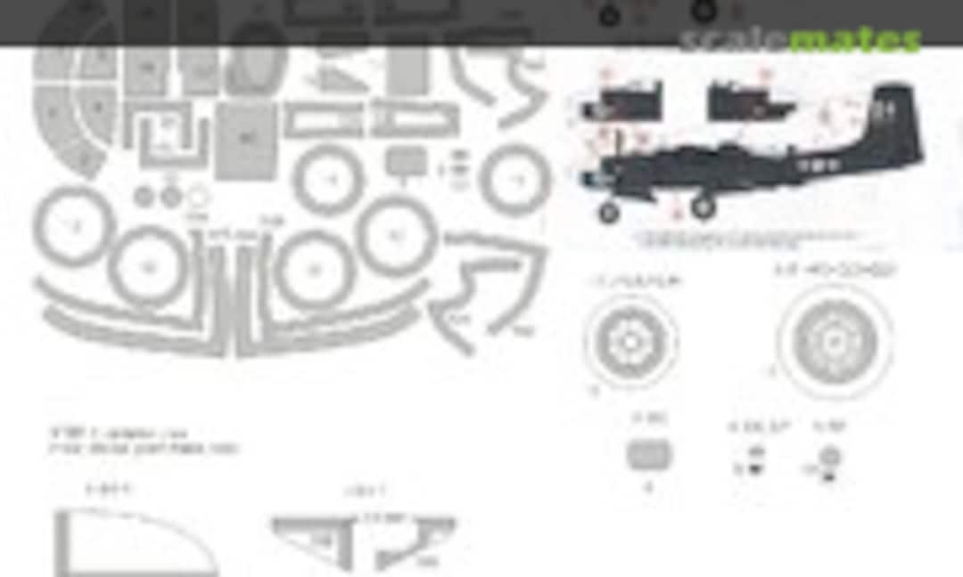 1:48 A-26C-15 Invader - color schemes 1 and 2 BASIC kabuki masks (New Ware NWAM0721) NWAM0721