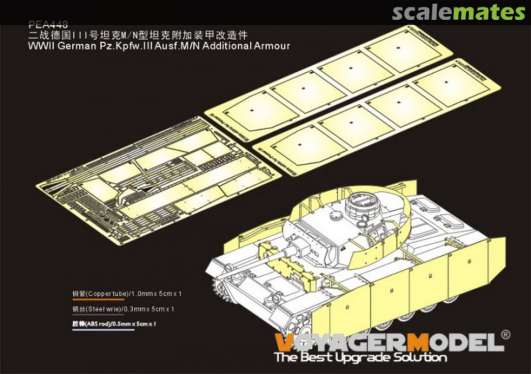 Boxart Pz.Kpfw.III Ausf.M/N Additional Armour PEA448 Voyager Model Boxart Pz.Kpfw.III Ausf.M/N Additional Armour PEA448 Voyager Model