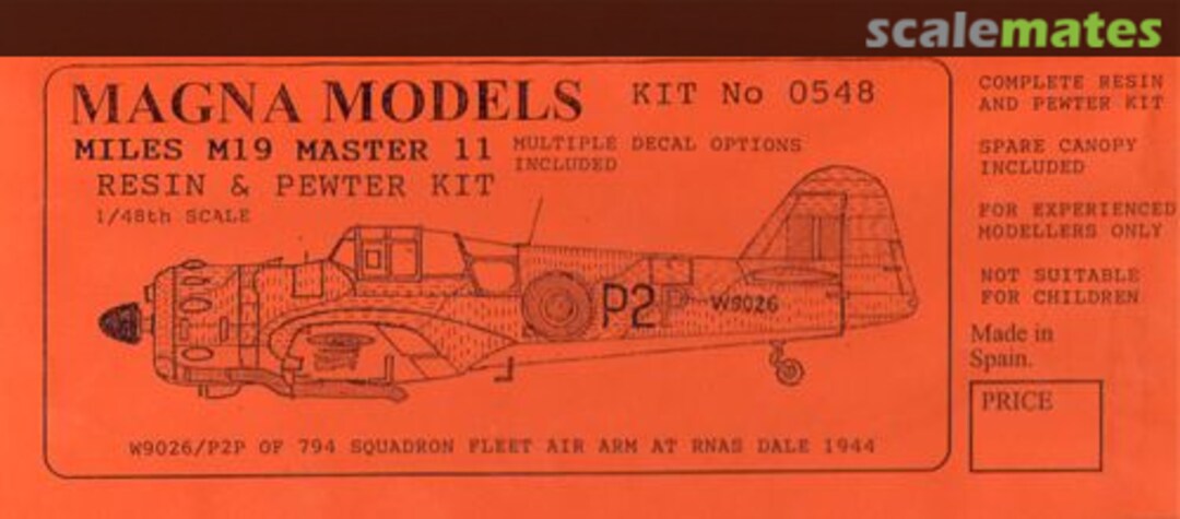 Boxart Miles M19 Master 11 0548 Magna Models