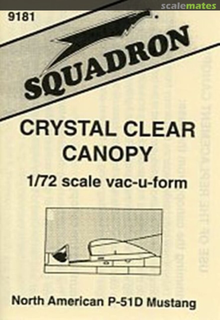 Boxart P-51D Mustang Canopy 9181 Squadron Boxart P-51D Mustang Canopy 9181 Squadron
