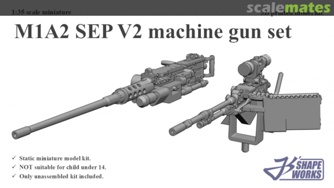 Boxart M1A2 SEP V2 machine gun set JS35A042 Js' Shapeworks
