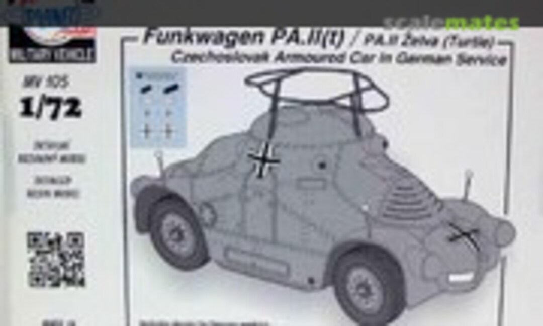 1:72 Funkwagen PA.II(t) / PA.II Zelva (Turtle) (Planet Models MV105)