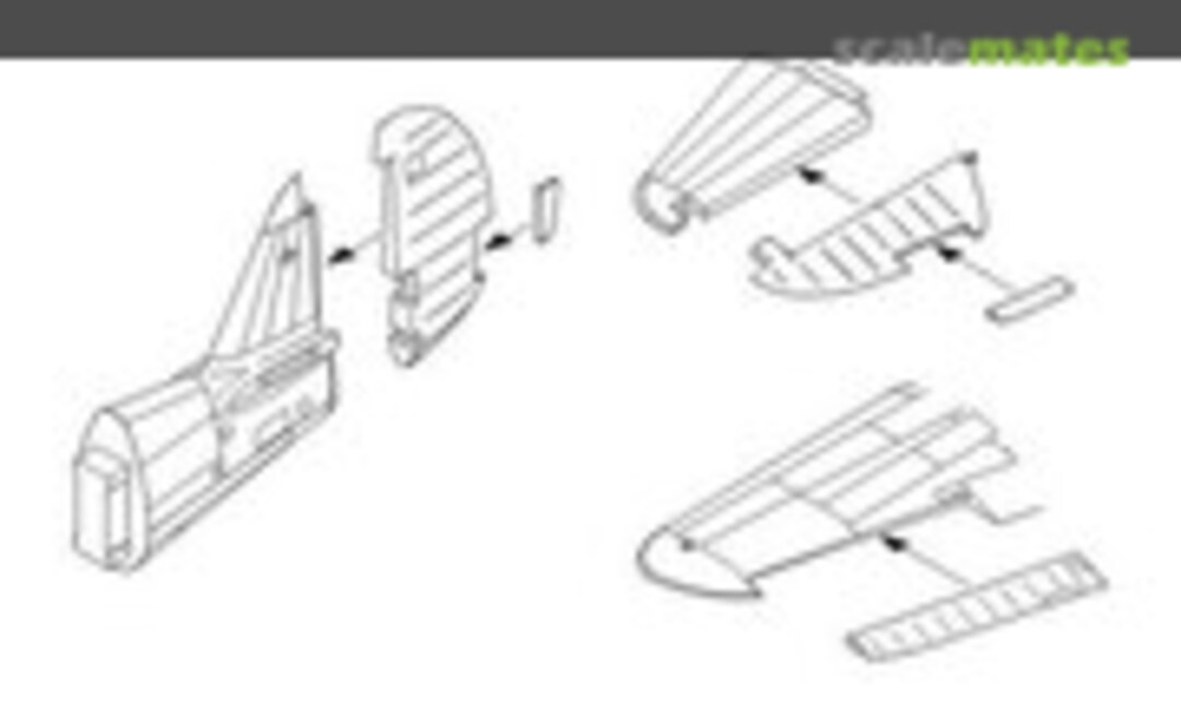 1:32 P-40E/K/M/N Warhawk Control surfaces (CMK 5049) 5049